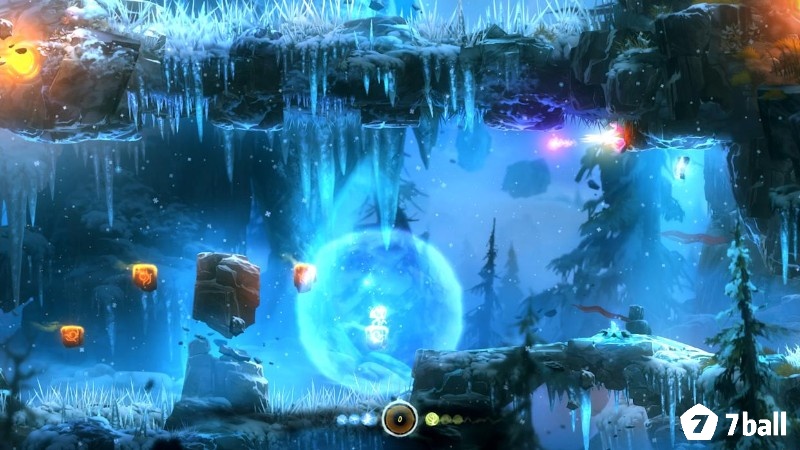 Khoảnh khắc Ori tương tác với vật thể hoặc kẻ địch để tạo đà và thoát hiểm