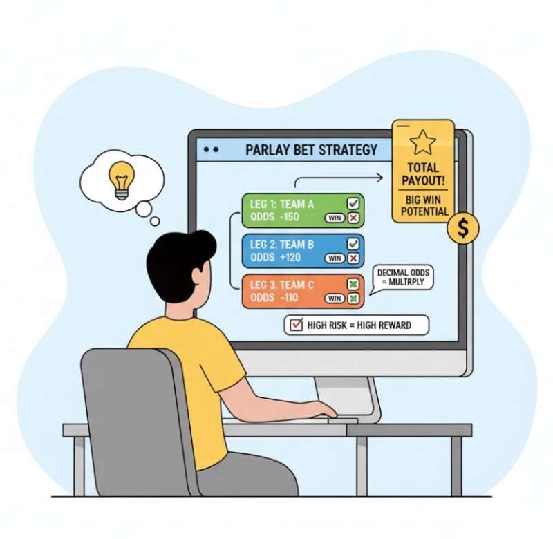Người chơi cá cược tận dụng cược Parlay kết hợp Odds Mỹ để tối đa hóa lợi nhuận tiềm năng