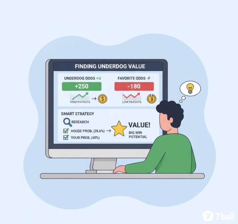 Người chơi cá cược sử dụng Odds Mỹ để nhận diện kèo ""cửa dưới"" tiềm năng và cơ hội thắng lớn