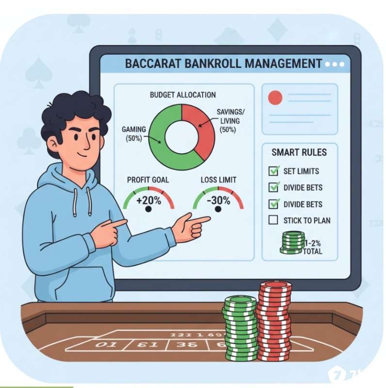 Người chơi baccarat lập kế hoạch quản lý vốn thông minh để tối ưu lợi nhuận và giảm thiểu rủi ro khi đặt cược