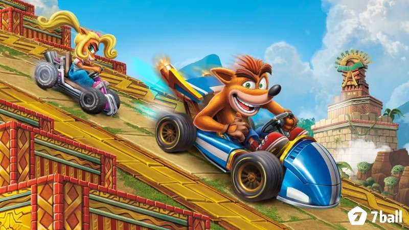 Màn chơi đua xe trong Crash Bandicoot Warped bản làm lại