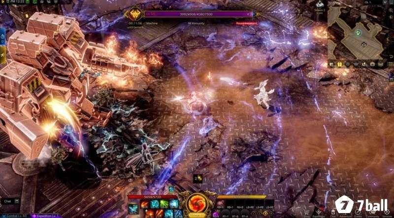 Nhân vật khám phá vùng đất mới trong Lost Ark với kiến trúc fantasy cổ điển