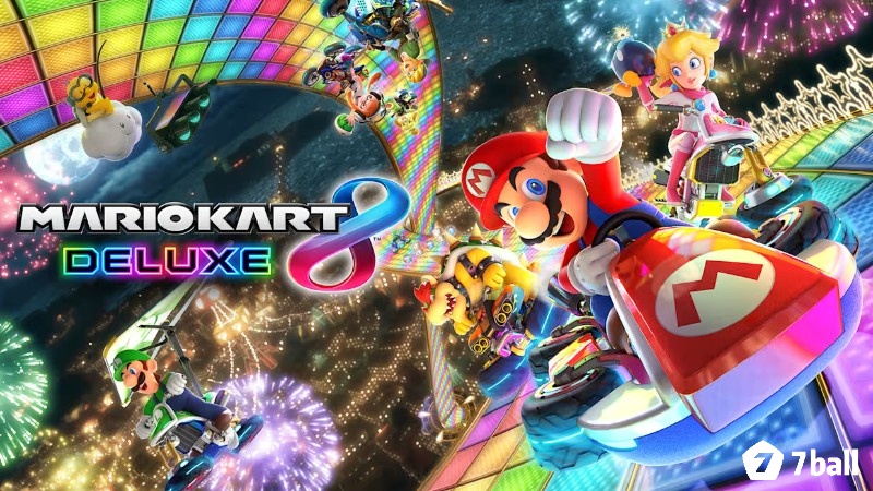 Hình ảnh đường đua đầy màu sắc của Mario Kart 8 Deluxe