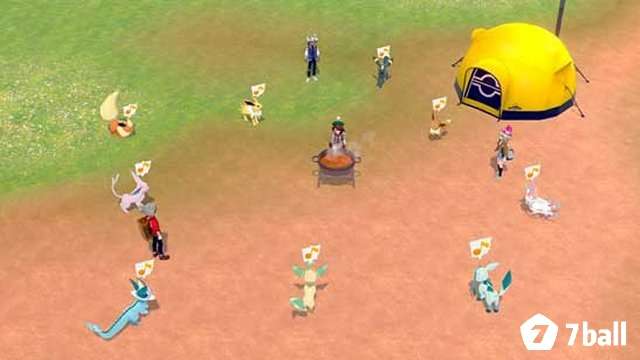 Cảnh cắm trại và tương tác cùng Pokémon trong Pokémon Shield