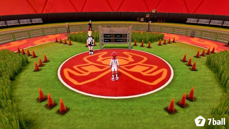 Trận đấu Gym trong sân vận động đông khán giả của Pokémon Shield