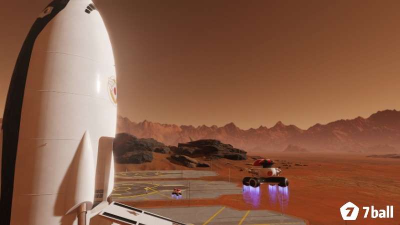 Tàu đổ bộ mở màn game Surviving Mars trên Sao Hỏa