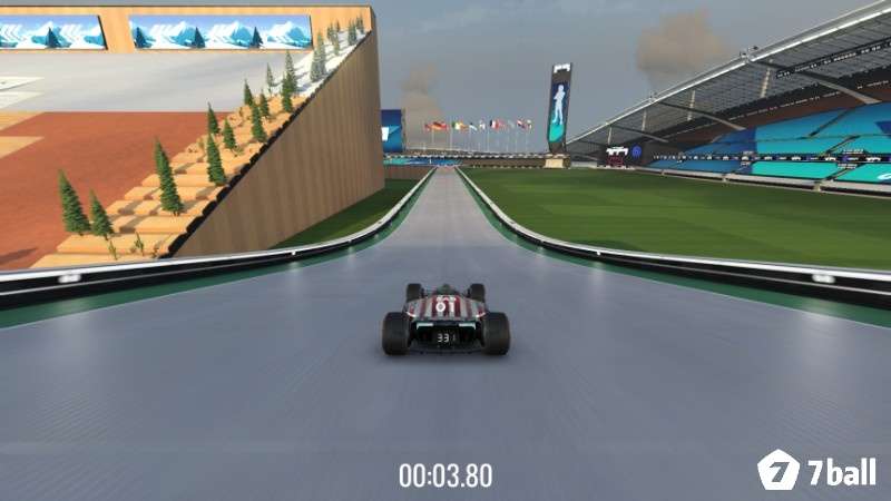 game Trackmania (2020) với xe đua trên đường đua sân vận động tốc độ cao
