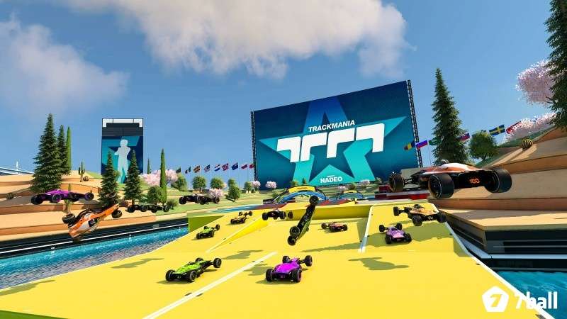 Nhiều người chơi tham gia chế độ trực tuyến trong Trackmania