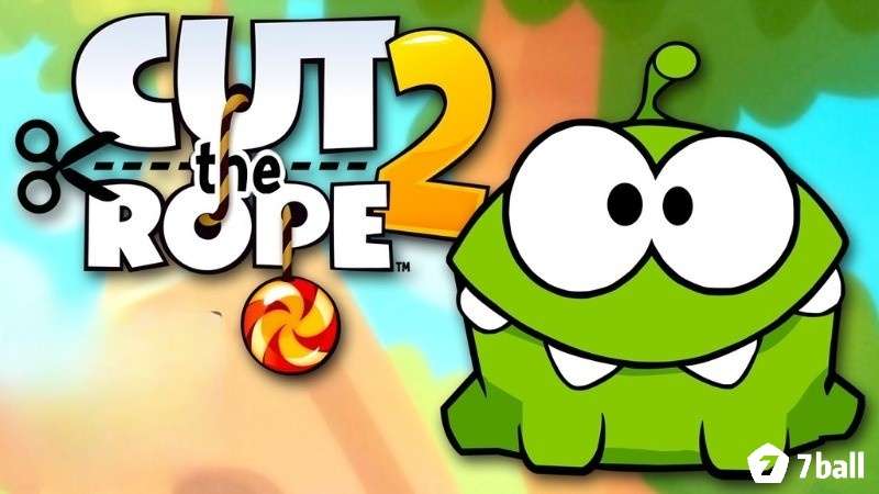 ut the Rope 2 với Om Nom và viên kẹo trong màn chơi vật lý