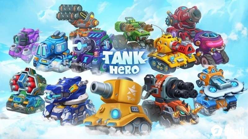 Tank Hero với xe tăng chiến đấu trong bản đồ góc nhìn trên xuống