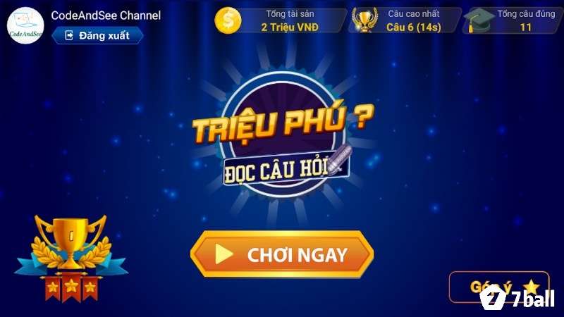 Ai Là Triệu Phú game trắc nghiệm kiến thức trên trình duyệt