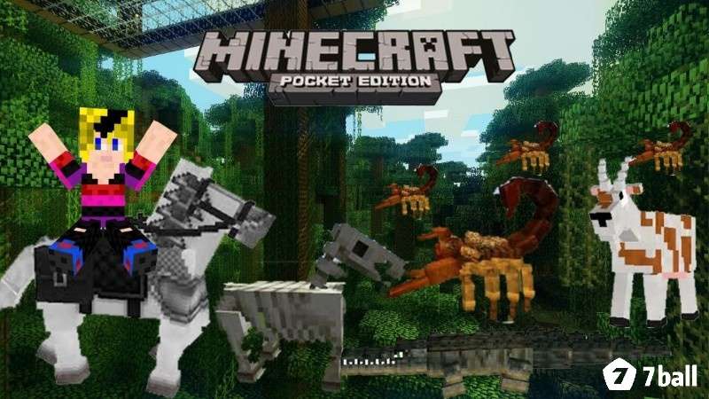 Minecraft Mobile với công trình sáng tạo trong thế giới khối vuông